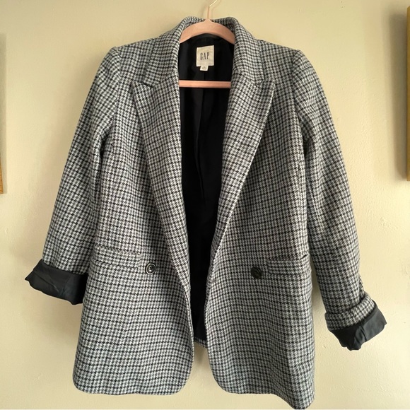 GAP Jackets & Blazers - GAP Houndstooth Black and White Blazer